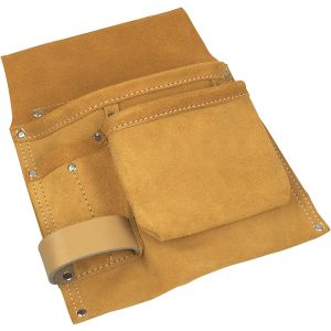 Bolsa de clavos de doble compartimento KAUFMANN, marrón, 10-15467