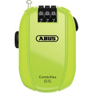 ABUS Combiflex StopOver 65cm, Without CHR bracket, yellow, Bicycle Cable lock with extendable steel cable, 954580