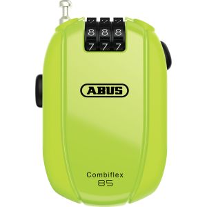 ABUS Combiflex Break 85cm, Sans support CHR, jaune, Bicyclette Câble antivol avec câble en acier extensible, 954603