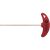 HAFU Sechskant Stiftschlüssel mit T-Griff, 12,5cm, rot