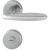 HOPPE lever handle set VERONA - on rose toilet, 37 - 42, matt stainless steel, Handle set, silver, 10-21712 _10-21712